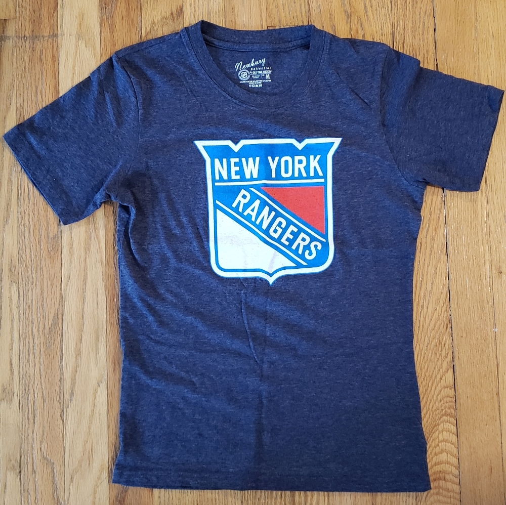 Newbury Collection by Old Time Hockey NYR New York Rangers Logo T-Shirt, Size M